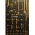 Дверная ручка латунная ГЕНЕРАЛЬСКАЯ с латунной витой державкой межосевое расстояние 325мм ручной работы для исторических объектов
